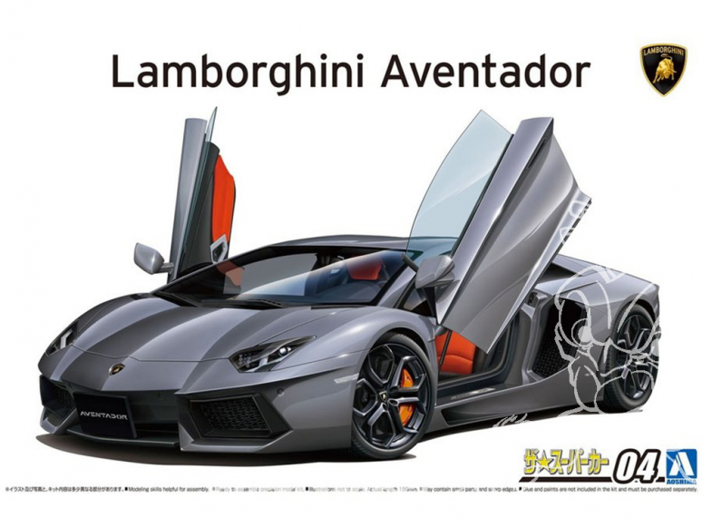 Aoshima maquette voiture 58640 Lamborghini Aventador 2011 1/24