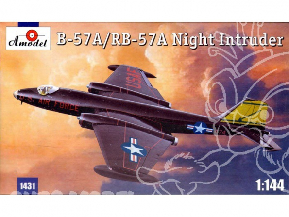 Amodel maquettes avion 1431 Martin B-57 Canberra Night Intruder 1/144