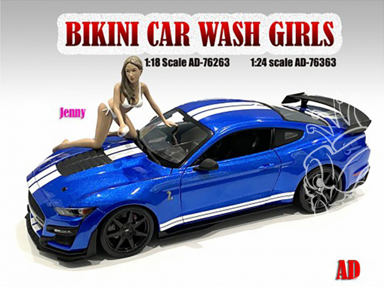 American Diorama figurine AD-76363 Bikini car wash girl - Jenny 1/24