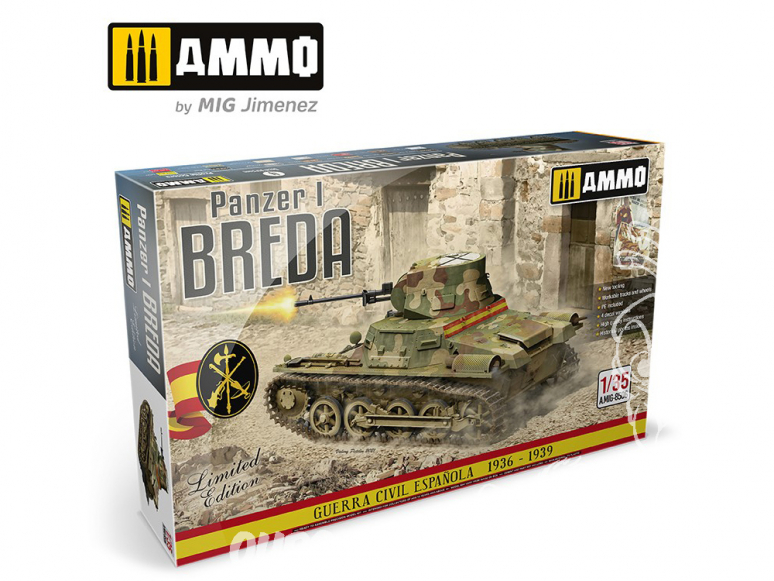 Ammo Mig maquette militaire 8506 Panzer I Breda Guerre civile Espagnole 1936 - 1939 Edition Limitée 1/35