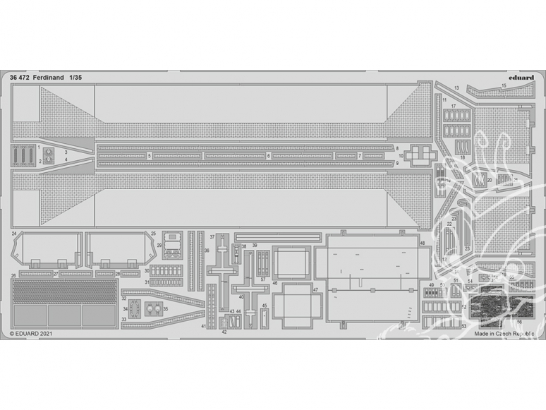 Eduard photodecoupe militaire 36472 Amélioration Ferdinand Amusing Hobby 1/35