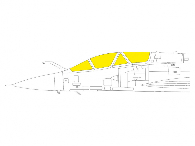Eduard Express Mask EX807 Mirage 2000D TFace Kinetic 1/48