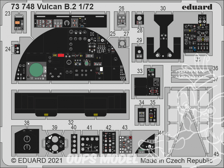 Eduard photodecoupe avion 73748 Amélioration Vulcan B.2 Airfix 1/72