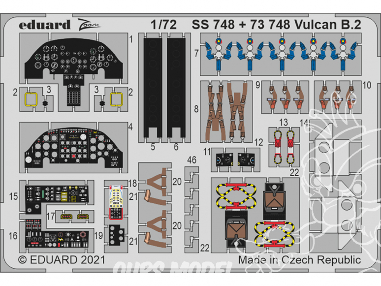 Eduard photodecoupe avion SS748 Zoom amélioration Vulcan B.2 Airfix 1/72