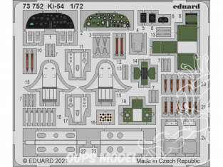 Eduard photodecoupe avion 73752 Amélioration Ki-54 Special Hobby 1/72