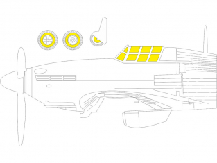 Eduard Express Mask CX607 Hurricane Mk.IIc Zvezda 1/72
