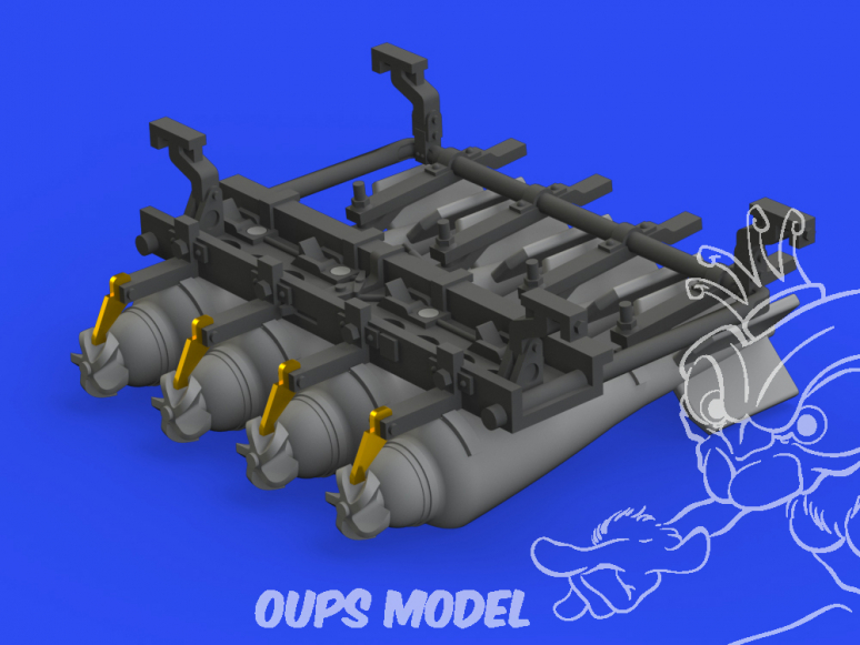 Eduard kit d'amelioration avion brassin 648662 Support bombes 20lb Sopwith Camel Eduard 1/48
