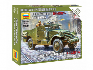 Zvezda maquette militaire 6273 Véhicule blindé de transport de troupes M3 Scout Car avec mitrailleuse 1/100