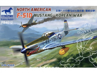 Bronco maquette avion FB4012 North American F-51D Mustang Korean War 1/48