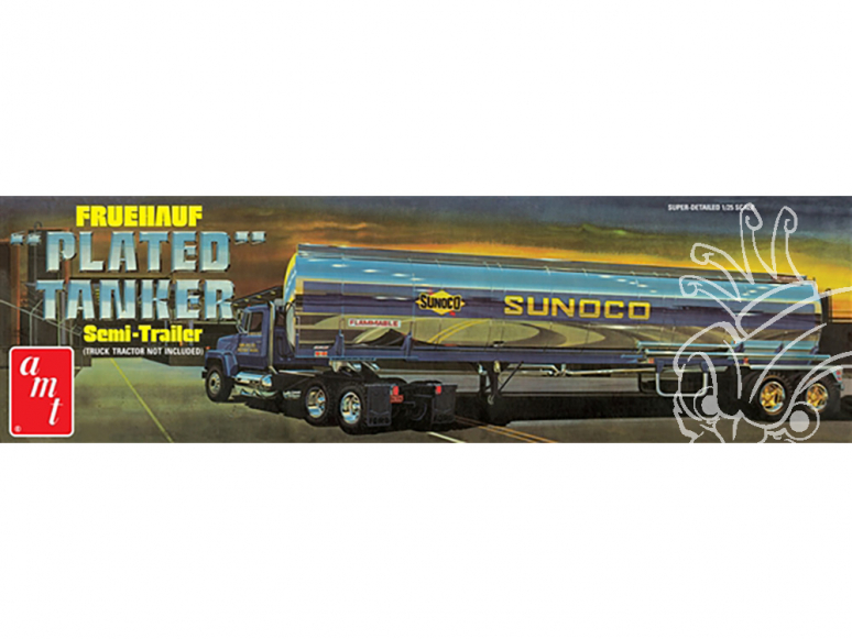 AMT maquette camion 1239 REMORQUE CITERNE FRUEHAUF (SUNOCO) 1/25
