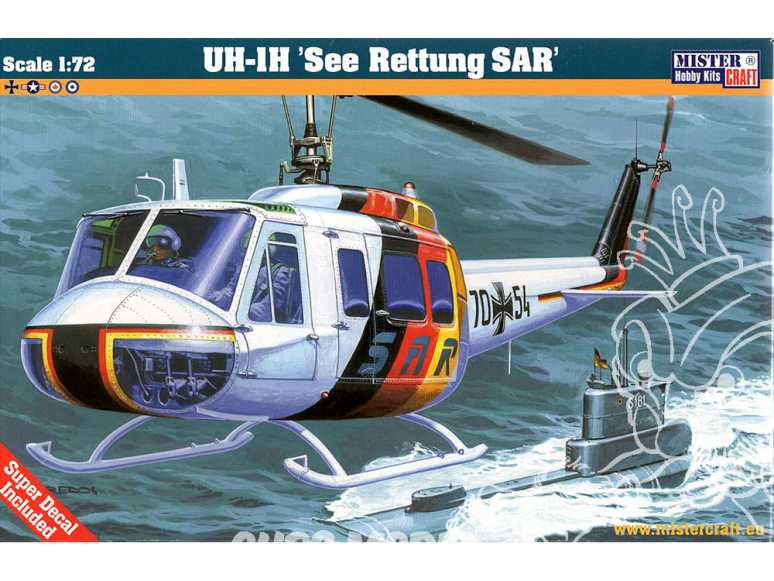 Master CRAFT maquette helicoptére 040819 UH-1H sauvetage en mer SAR 1/72