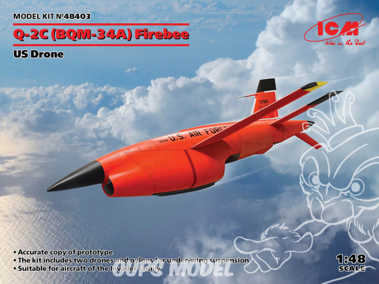 Icm maquette avion 48403 BQM-34А (Q-2C) Firebee US Drone 1/48