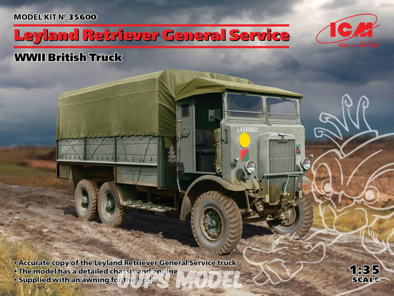 Icm maquette militaire 35600 Leyland Retriever General Service WWII British Truck 1/35