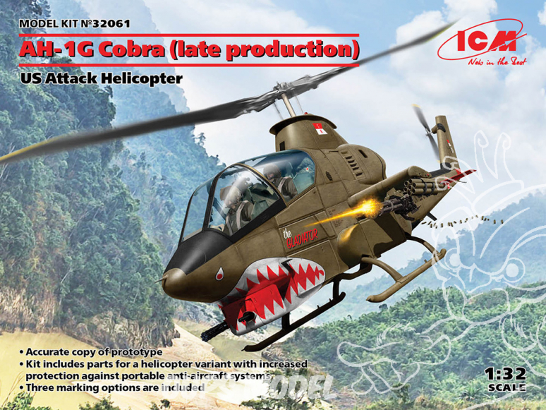 Icm maquette helicoptére 32061 AH-1G Cobra (late production) Hélicoptère d'attaque américain 1/32