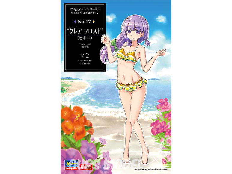 Hasegawa maquette figurine 52290 12 Egg Girls Collection No.17 "Claire Frost" (Bikini) 1/12