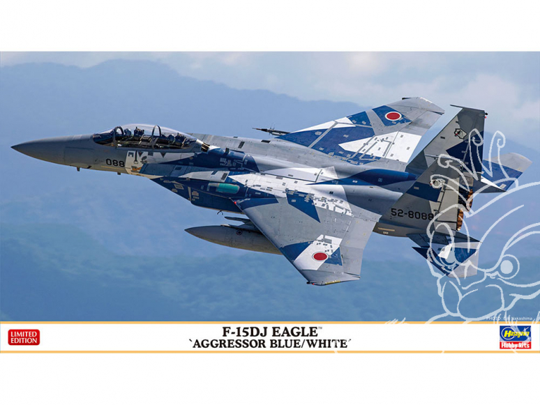 Hasegawa maquette avion 02379 F-15DJ Eagle « Aggressor Bleu / Blanc » 1/72