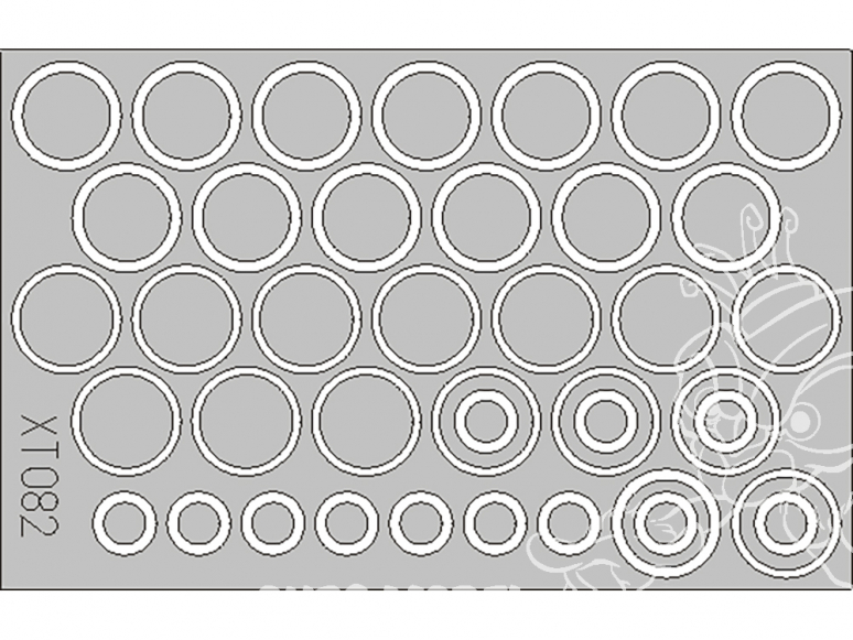 Eduard photodécoupe XT082 Masques de roues StuG.III Tamiya 1/35