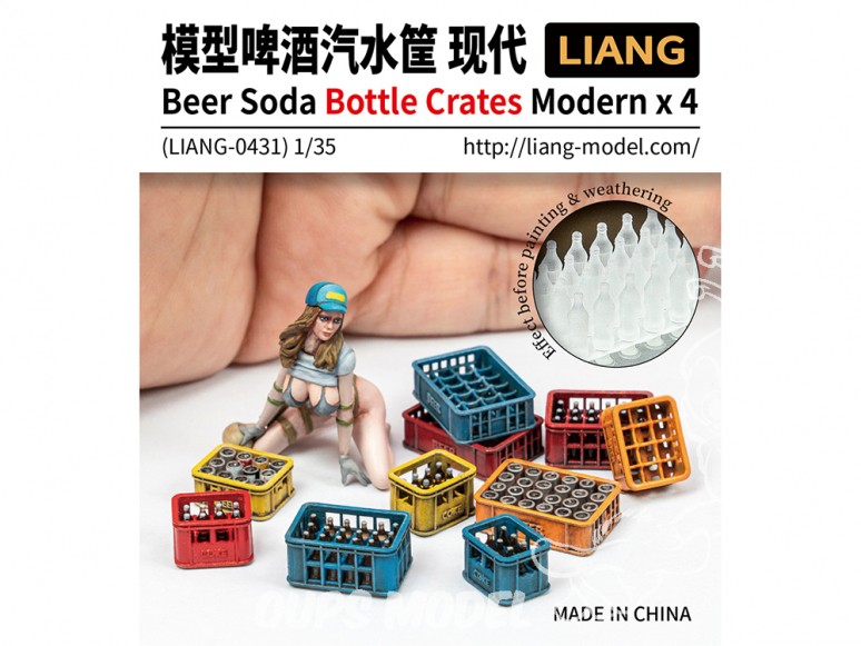Liang Model 0431 Accessoires Bouteilles et caisses Biere / Soda modernes 1/35