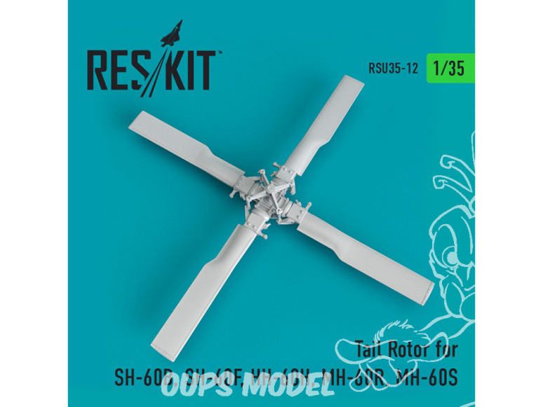 ResKit Kit RSU35-0012 Rotor de queue pour SH-60B, SH-60F, HH-60H, MH-60R, MH-60S 1/35