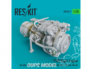 ResKit Kit RSU35-0009 Moteur droit T700 (SH-60B, SH-60F, HH-60H, MH-60R, MH-60S, MH-60L, UH-60A, HH-60) 1/35