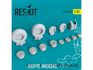 ResKit kit d'amelioration Avion RS32-0253 Ensemble de roues resine MiG-23 (ML/MLD/MLA/P) 1/32