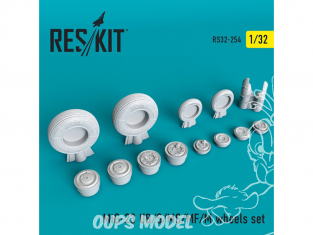ResKit kit d'amelioration Avion RS32-0254 Ensemble de roues resine MiG-23 (UB/S/MS/MF/M) 1/32