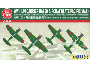 Great Wall Hobby maquette avion L70003 Avions Japonais embarqués WWII IJN Fin guerre Pacifique 1/700