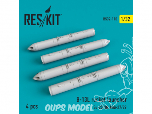 ResKit kit RS32-0110 B-13L lance-roquettes (4 pcs) pour MiG-27/29, Su-17/24/25/30/34, Jak-130 1/32
