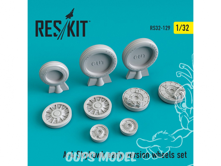 ResKit kit d'amelioration Avion RS32-0129 Ensemble de roues A-4 Skyhawk early version 1/32