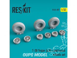 ResKit kit d'amelioration avion RS32-0207 Ensemble de roues pour T-28 Trojan (A,B) Land based 1/32