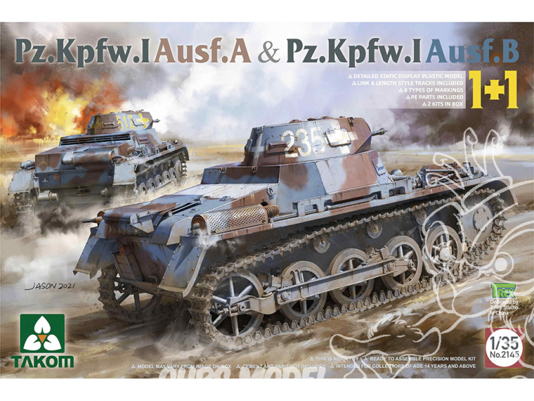 Takom maquette militaire 2145 Pz.Kpfw.I Ausf.A & Pz.Kpf.I Ausf.B 1/35