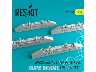 ResKit kit d'amelioration avion RS32-0267 BRU32 avec ADU-703 Bomb Rack pour F-14B/D Tomcat 1/32