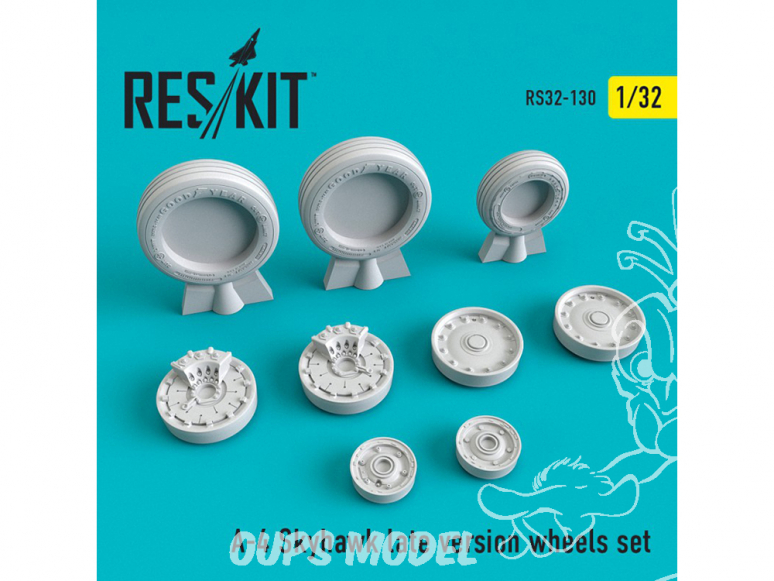 ResKit kit d'amelioration avion RS32-0130 Ensemble de roues pour A-4 Skyhawk late 1/32