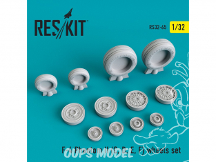 ResKit kit d'amelioration avion RS32-0065 Ensemble de roues pour F-4 Phantom II (C, D, E, F) 1/32