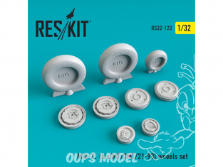 ResKit kit d'amelioration avion RS32-0123 Ensemble de roues pour MiG-21 (BIS / MT / SMT / 21-93) 1/32