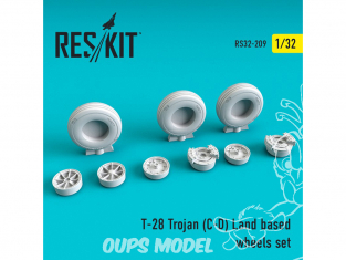 ResKit kit d'amelioration avion RS32-0209 Ensemble de roues pour T-28 Trojan (C-D) Land based 1/32