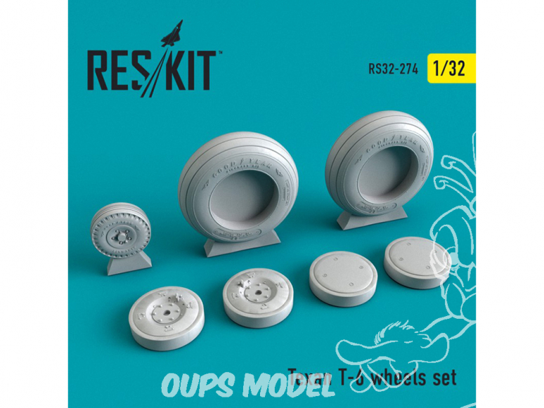 ResKit kit d'amelioration avion RS32-0274 Ensemble de roues pour Texan T-6 1/32