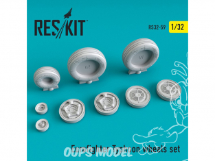 ResKit kit d'amelioration avion RS32-0059 Ensemble de roues pour Eurofighter Typhoon 1/32