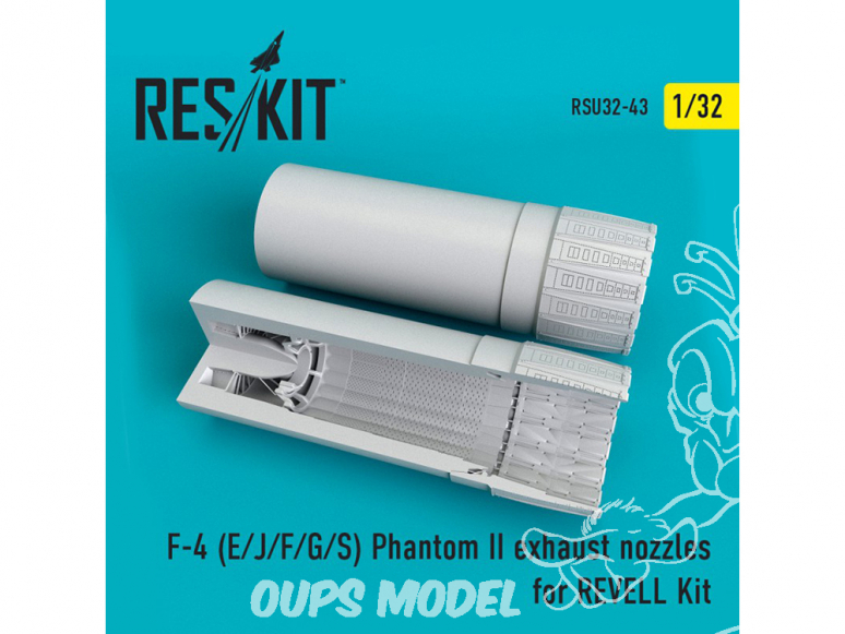 ResKit kit d'amelioration avion RSU32-0043 Tuyère pour F-4 (E/J/F/G/S) Phantom II pour kit REVEL 1/32