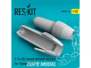 ResKit kit d'amelioration avion RSU32-0014 F-14 (D) Tuyère fermées pour Trumpeter 1/32