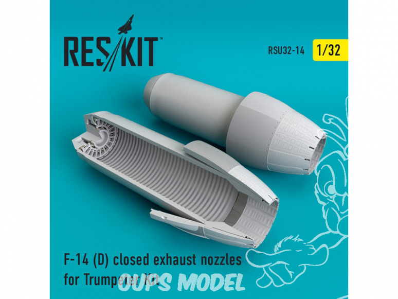 ResKit kit d'amelioration avion RSU32-0014 F-14 (D) Tuyère fermées pour Trumpeter 1/32