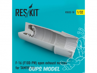ResKit kit d'amelioration avion RSU32-0018 Tuyère pour ouvertes F-16 (F100-PW) Kit TAMIYA 1/32