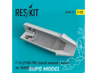 ResKit kit d'amelioration avion RSU32-0019 Tuyère pour fermée F-16 (F100-PW) Kit TAMIYA 1/32