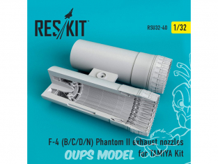 ResKit kit d'amelioration avion RSU32-0040 Tuyère F-4 (B/C/D/N) Phantom pour Kit TAMIYA 1/32