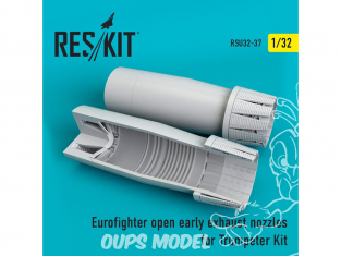 ResKit kit d'amelioration avion RSU32-0037 Tuyère ouverte Eurofighter (early type) pour Trumpeter 1/32