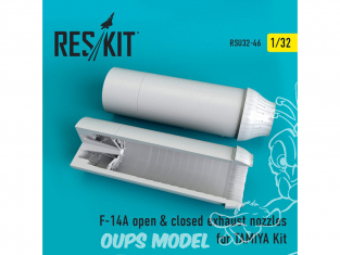 ResKit kit d'amelioration avion RSU32-0046 Tuyère F-14A Tomcat ouverte ou fermée pour Kit TAMIYA 1/32