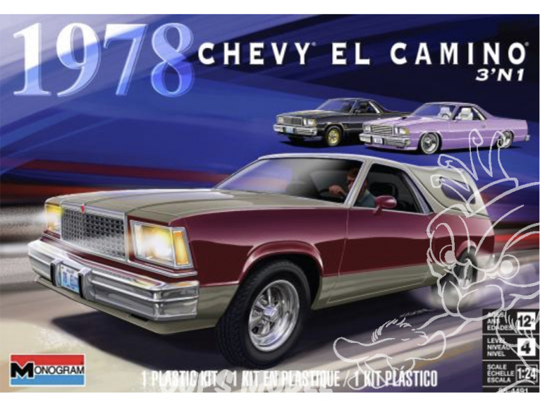 Revell US maquette voiture 4491 1978 Chevy El Camino 3N1 1/25
