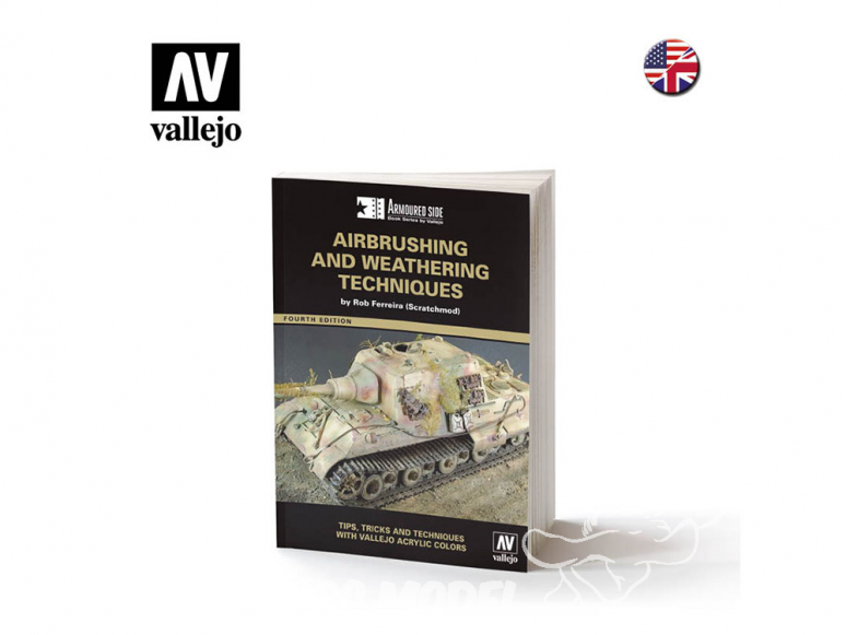 Vallejo Librairie 75002 Techniques d'aérographe et de vieillissement en langue Anglaise