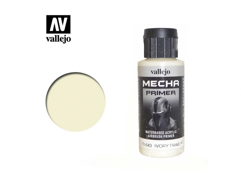 Vallejo Peinture Acrylique Couleurs Mechas 73.643 Mecha Surface Primer Ivoire (60ml)
