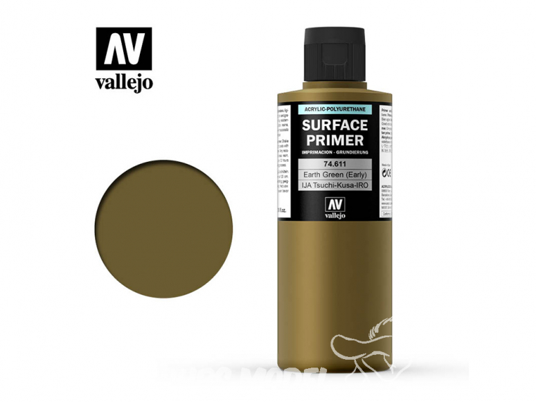 Vallejo Surface Primer 74.611 Appret acrylique Polyuréthane IJA - TSUCHI - KUSA - IRO Terre verte (Début) 200ml